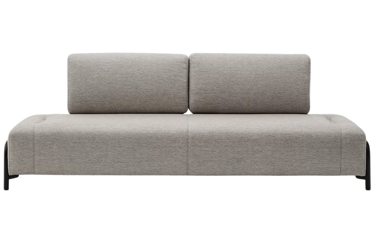 Béžová látková třímístná pohovka Kave Home Compo 232 cm