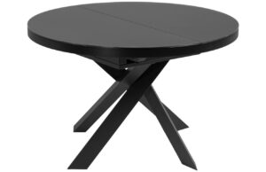 Černý skleněný rozkládací jídelní stůl Kave Home Vashti 120 - 160 cm