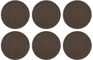 Audo CPH Set šesti tmavě hnědo šedých porcelánových talířů AUDO NEW NORM 17