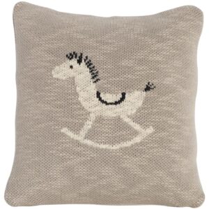 Světle šedý bavlněný dětský polštář Quax Rocking horse 30 x 30 cm