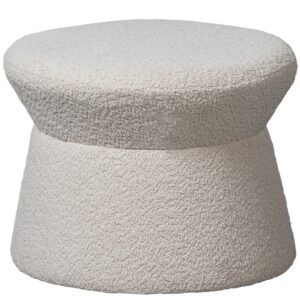 WOOOD Bílý bouclé taburet Wanst 52 cm