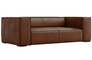 Koňakově hnědá kožená dvoumístná pohovka Windsor & Co Madame 211 cm