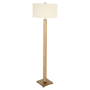 Bílá stojací lampa Richmond Lorén s mramorovou podstavou