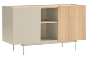 Béžová dubová komoda Teulat Otto 130 x 45 cm