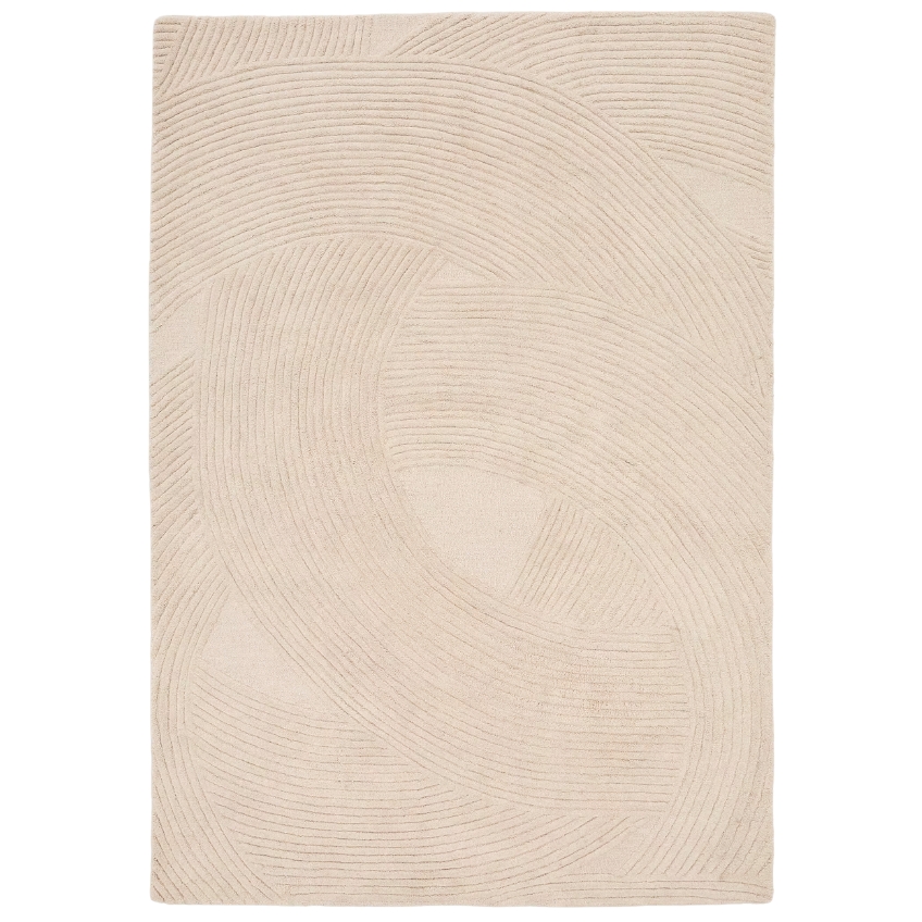 Bílý vlněný koberec Kave Home Domm 160 x 230 cm