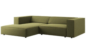 Zelená sametová rohová pohovka Cosmopolitan Design Arendal 224 cm