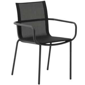 Tmavě šedá hliníková zahradní židle Kave Home Galdana