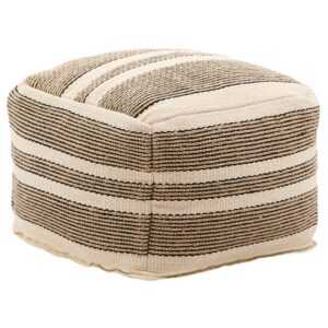 Béžový puf Kave Home Aylin 60 x 60 cm