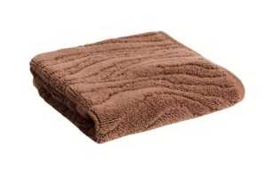 Kave Home Hnědý bavlněný ručník Dalira 30 x 50 cm