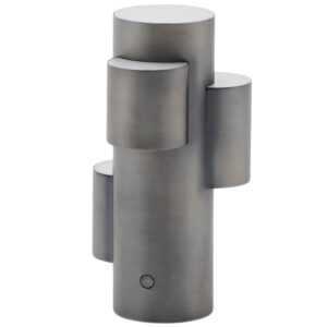 Kave Home Tmavě šedá kovová nabíjecí LED lampa Adrina