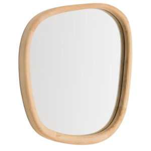 Kave Home Dřevěné závěsné zrcadlo Alura 47 x 45