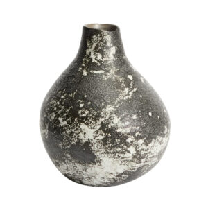 Kave Home Černobílá keramická váza Orelin 30 cm