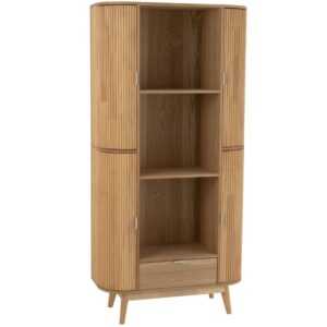 J-line Dřevěná knihovna Rounded 180 x 88 cm