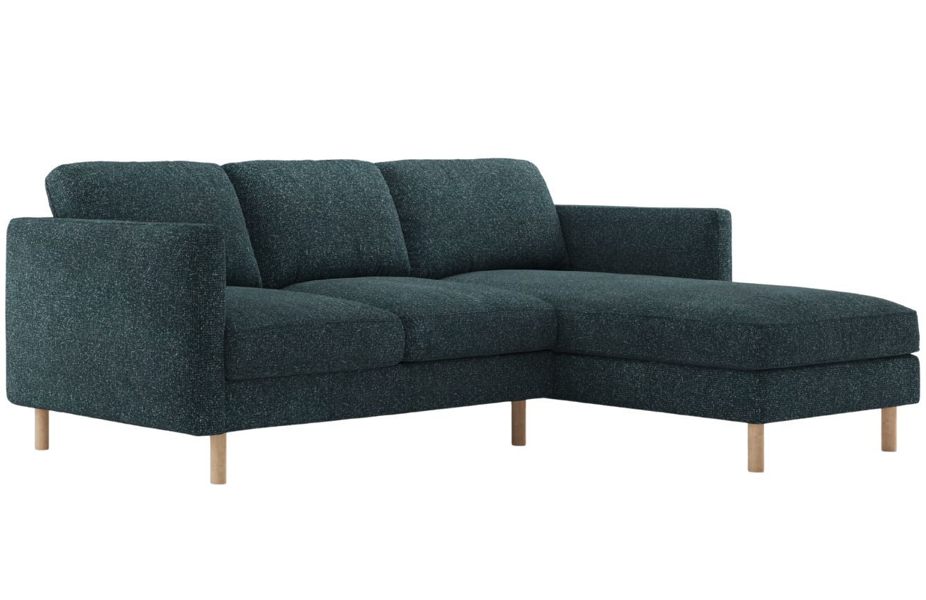 Micadoni Modrá rohová pohovka Eden 250 cm