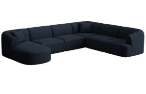 Cosmopolitan Design Královsky modrá čalouněná rohová pohovka Campi 330 cm