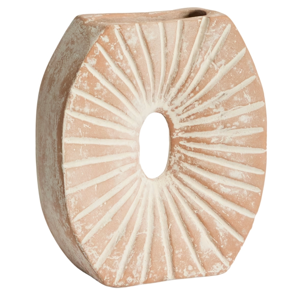 Kave Home Béžová váza Valura 20 cm