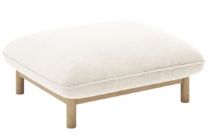 Micadoni Bílá podnožka Ada 80 x 65 cm