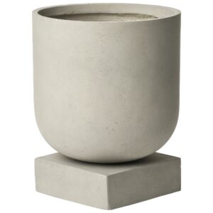 Bolia Šedý cementový květináč Podium Ø 33 cm