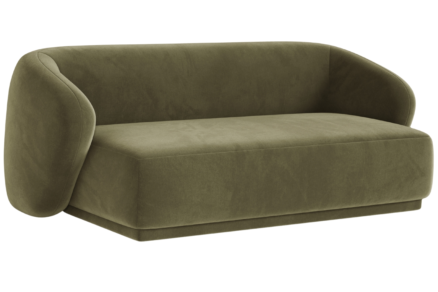 Maison Heritage Zelená sametová dvoumístná pohovka Jane 180 cm