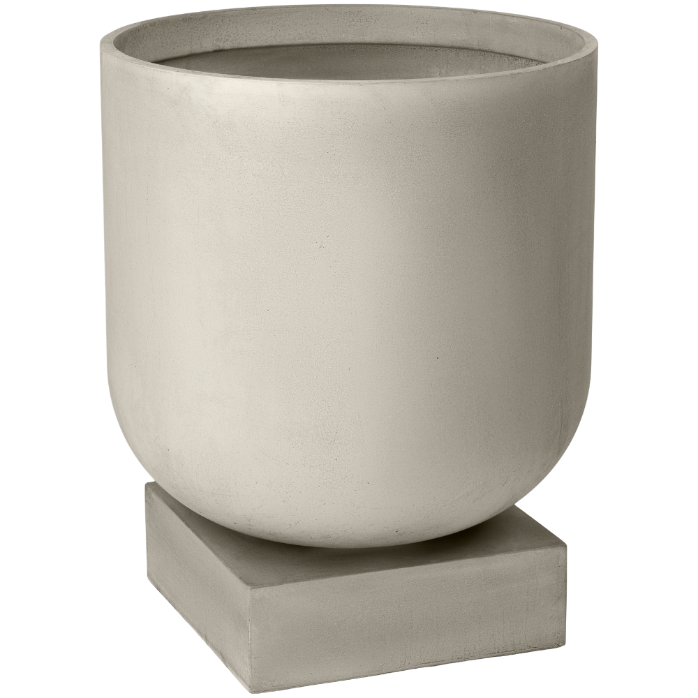 Bolia Šedý cementový květináč Podium Ø 55 cm