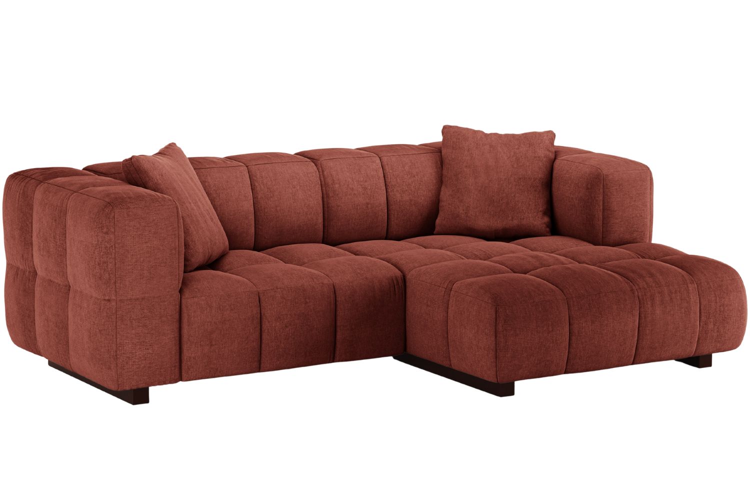 Micadoni Korálově červená rozkládací pohovka Puma 260 cm