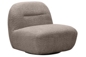 Nova Nook Šedohnědé otočné bouclé křeslo Bochic