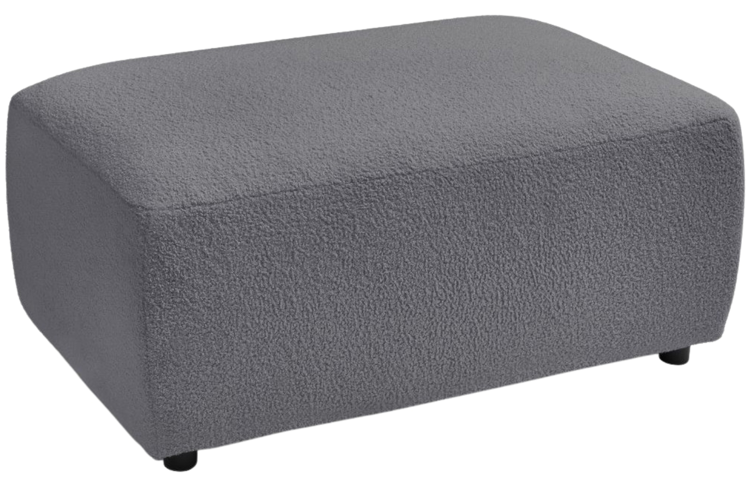 Bobochic Paris Tmavě šedá bouclé podnožka Envy 100 x 70 cm