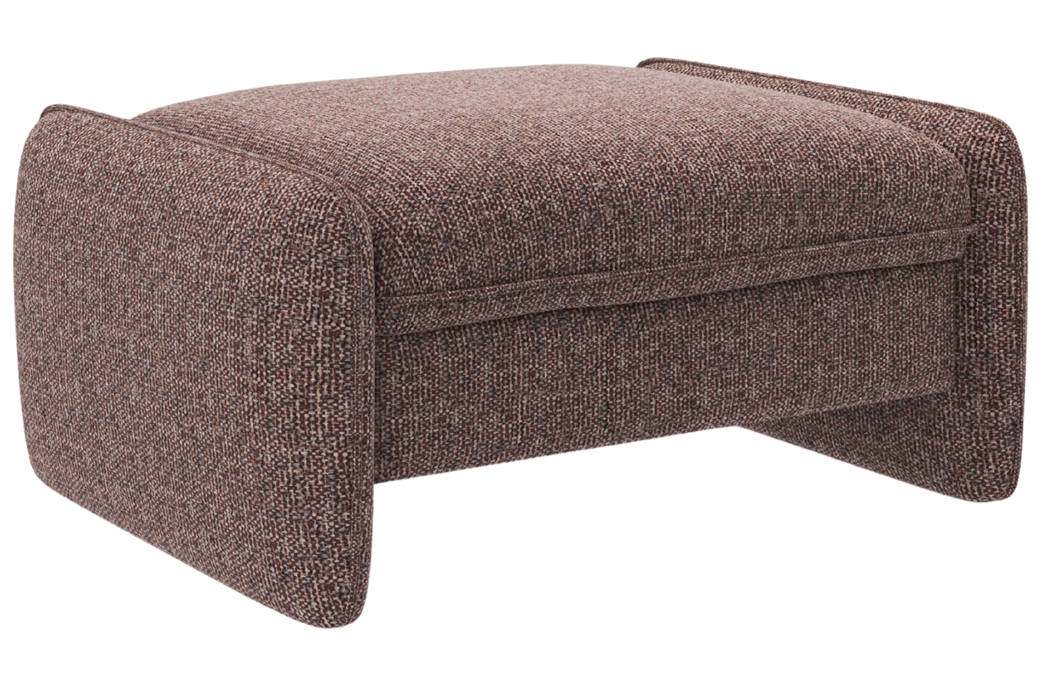 Micadoni Hnědá podnožka Georgia 95 x 70 cm